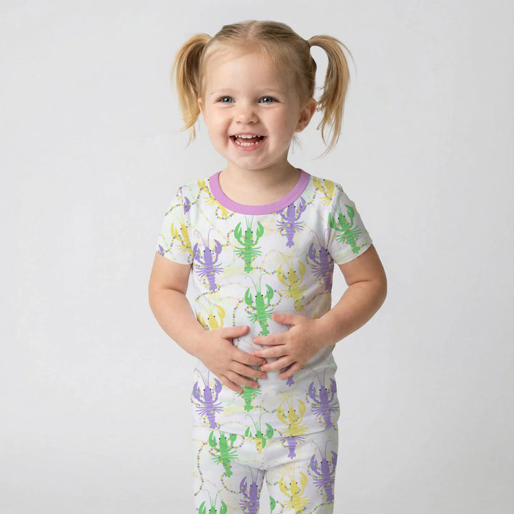 Zweiteiliges, kurzärmliges Pyjama-Set mit Marienkäfern