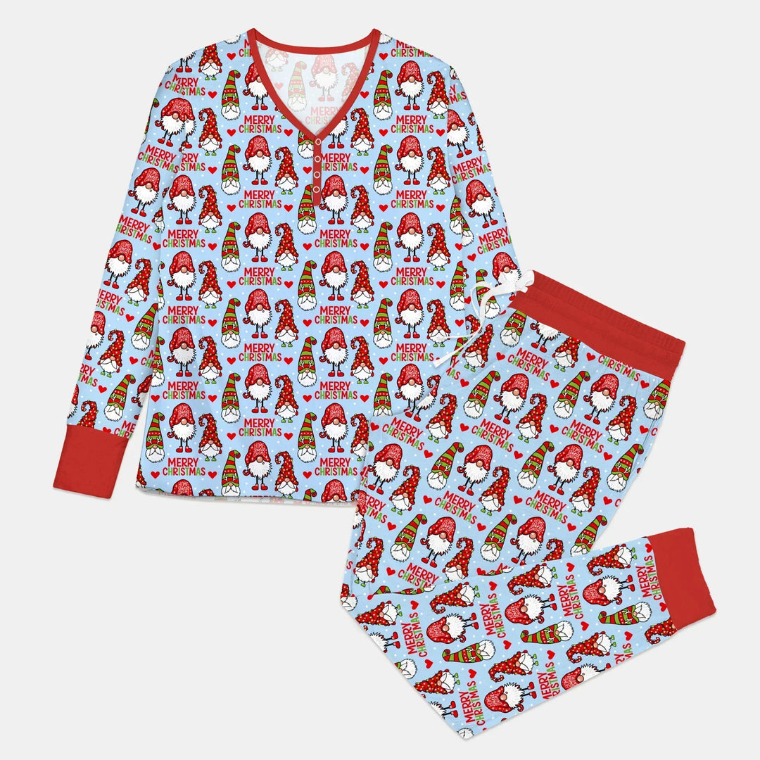 Gnomie Christmas Bamboo Women Pajama Set