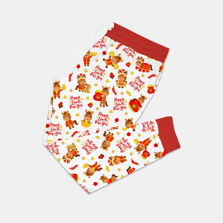 Pyjama-Set für Damen "Jahr des Pferdes" aus Bambus