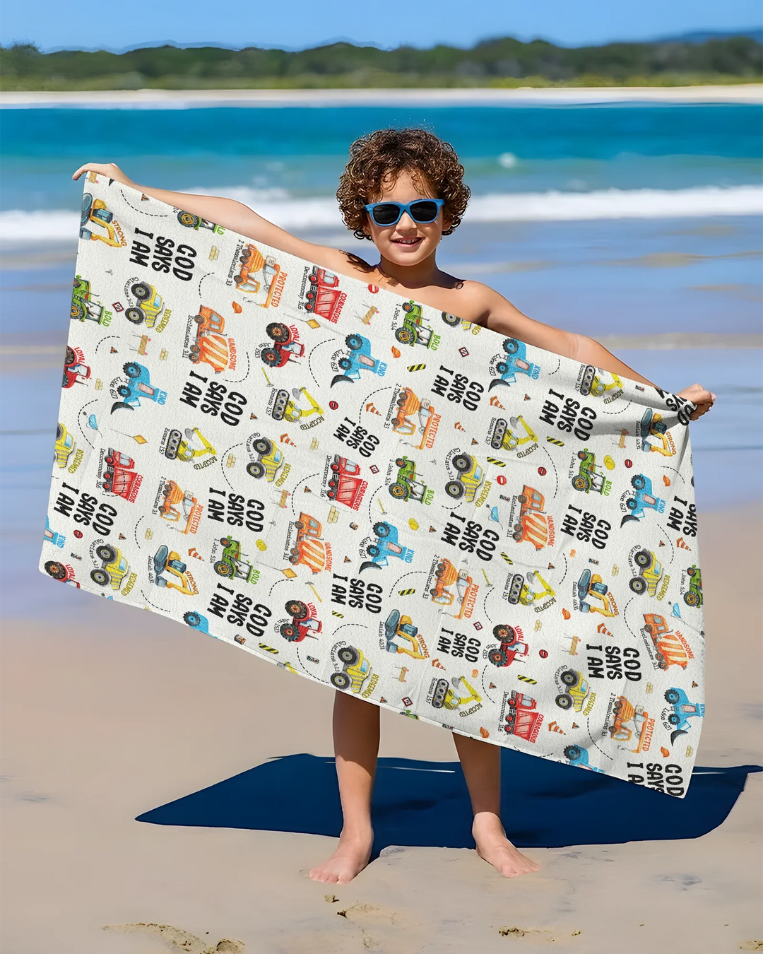 Gott sagt, ich bin Jungen Bambus Strandtuch