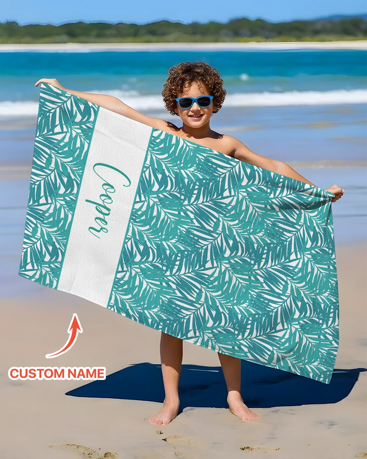 Custom Photo Print Dog Bamboo Beach Towel