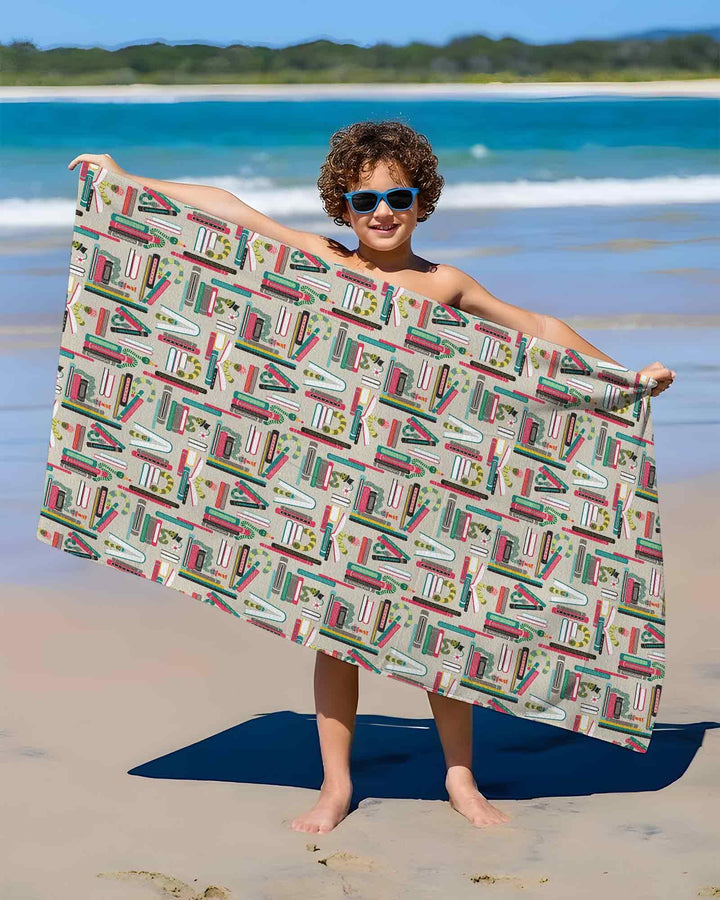 Bookworm Adventures Bamboo Beach Towel