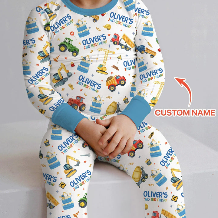 Zweiteiliges Langarm-Pyjama-Set mit Sommerfrüchten