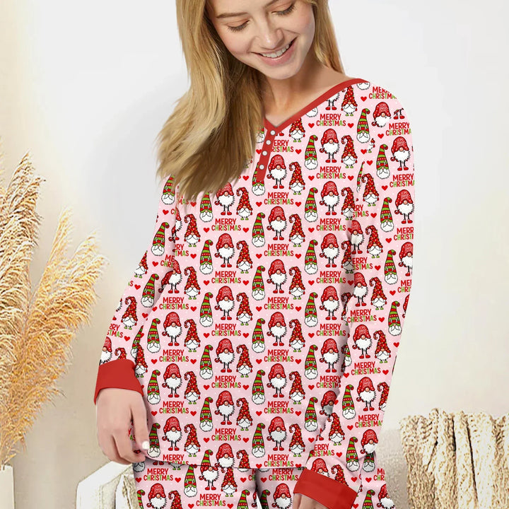 Gnomie Christmas Bamboo Women Pajama Set