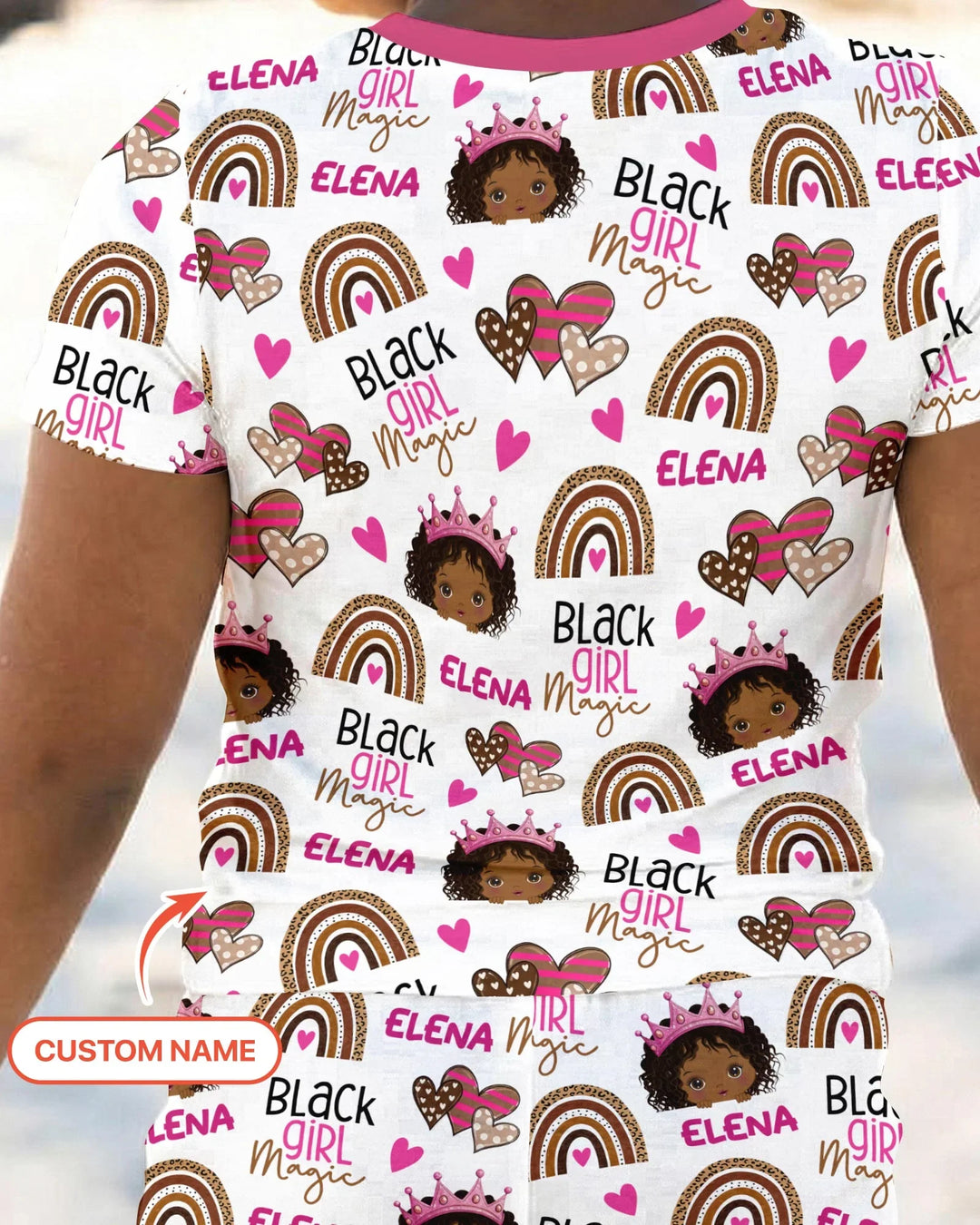 Zweiteiliges Pyjama-Set mit kurzen Ärmeln und Shorts im Sommer-Design