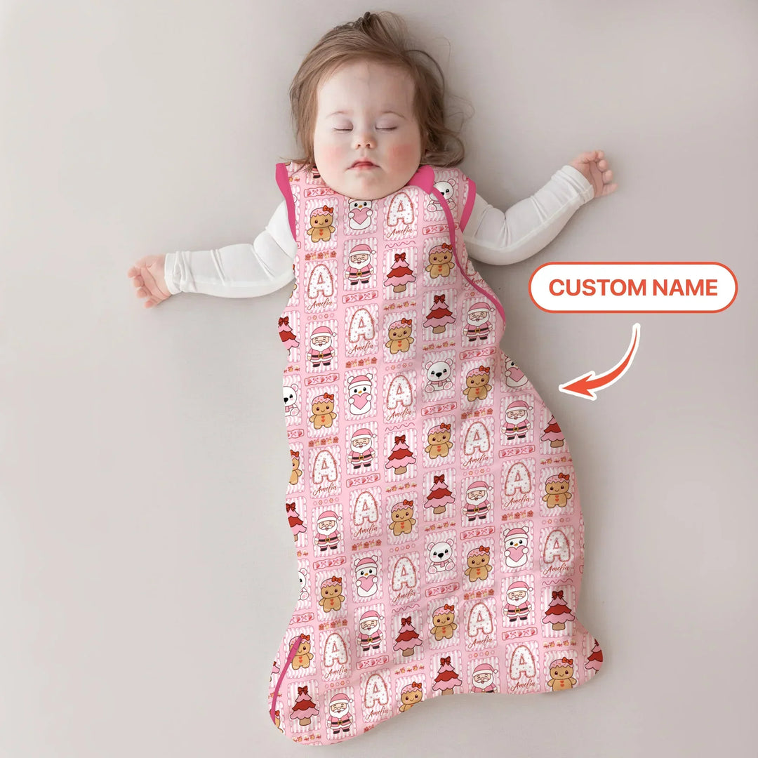 Custom Name Winter Wonderland Bamboo Sleep Bag
