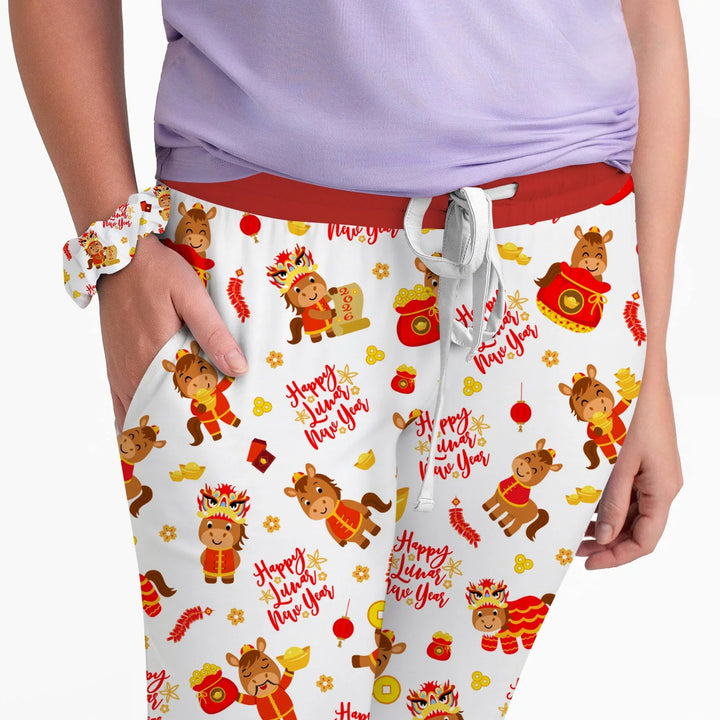 Pyjama-Set für Damen "Jahr des Pferdes" aus Bambus