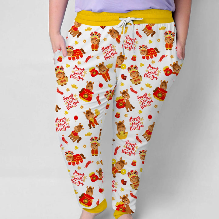 Pyjama-Set für Damen "Jahr des Pferdes" aus Bambus