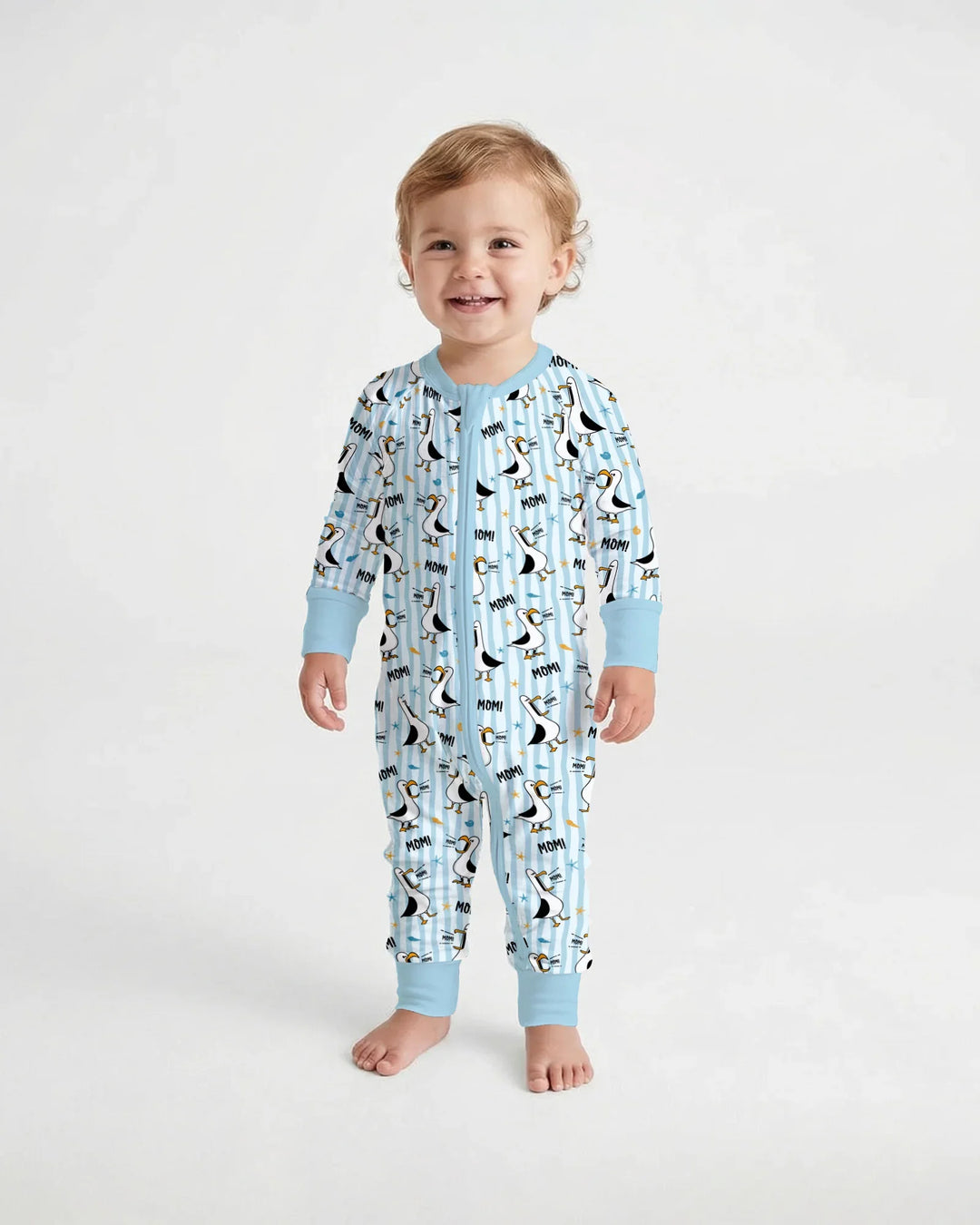 Gerippte Babykleidung mit individuellem Foto - Weich &amp; Skizzenhaft