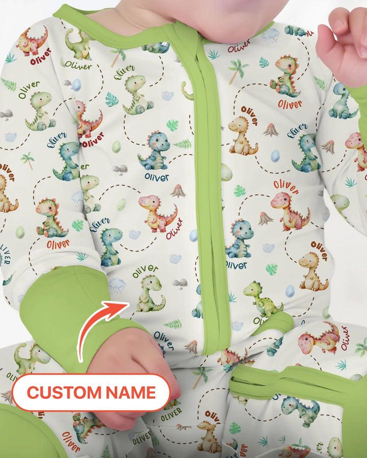 Personalized Dino Friends Bamboo Convertible Zippy