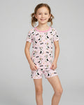 Template Zweiteiliges Pyjama-Set mit kurzen Ärmeln und Shorts