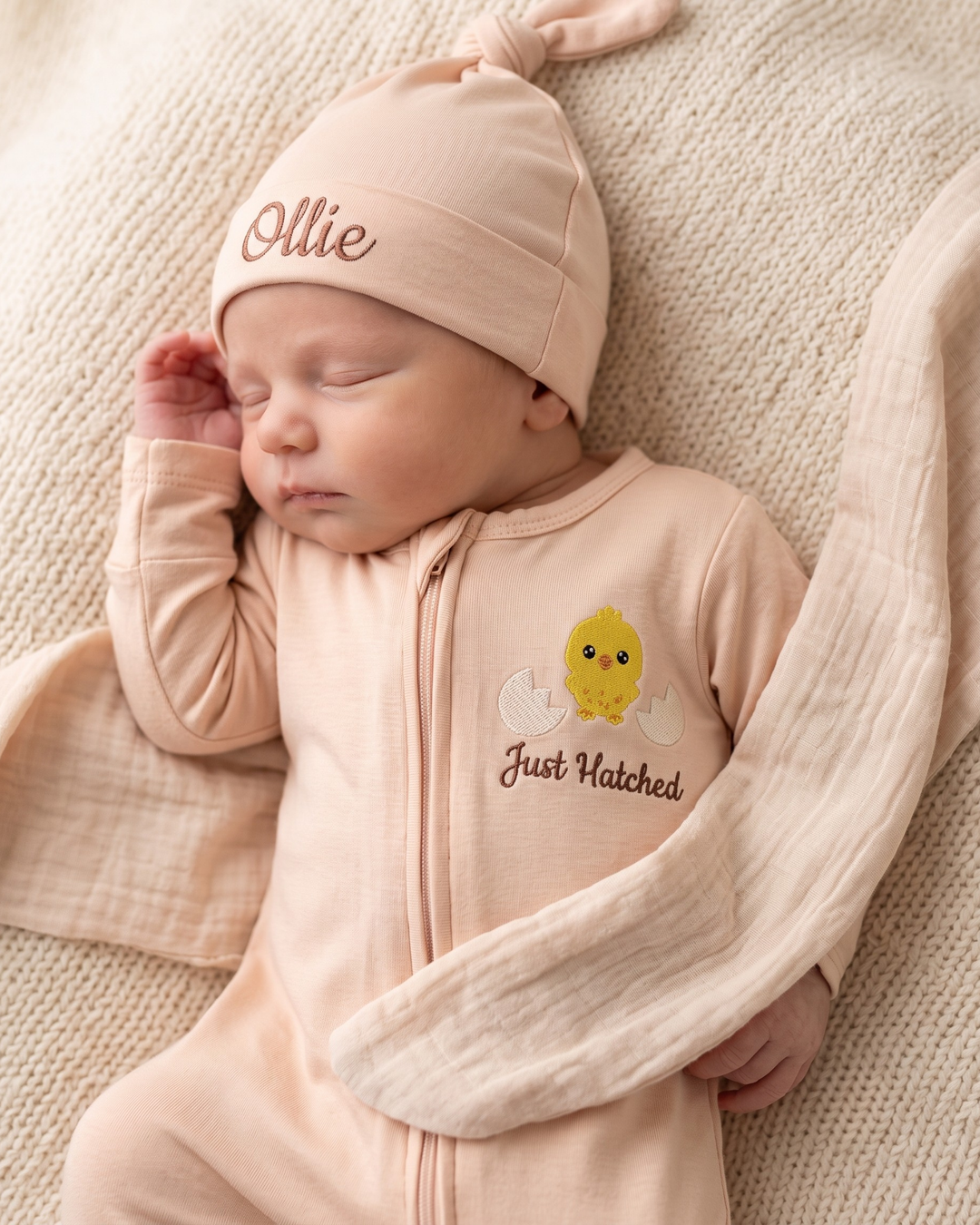 Gerippte Babykleidung mit individuellem Foto - Weich &amp; Skizzenhaft