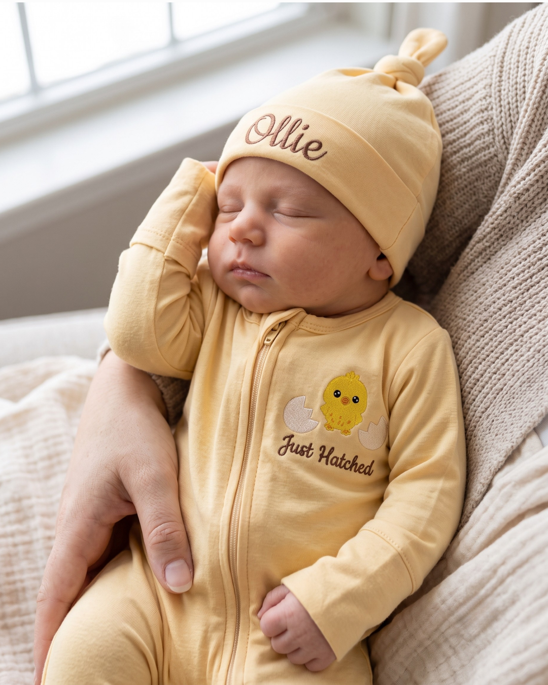 Gerippte Babykleidung mit individuellem Foto - Weich &amp; Skizzenhaft