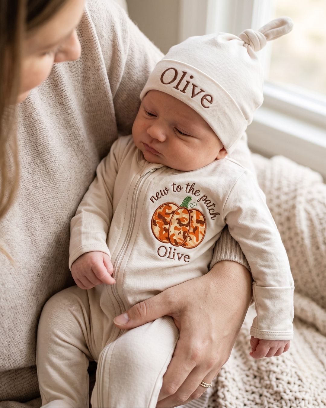 Gerippte Babykleidung mit individuellem Foto - Weich &amp; Skizzenhaft