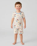 Template Zweiteiliges Pyjama-Set mit kurzen Ärmeln und Shorts
