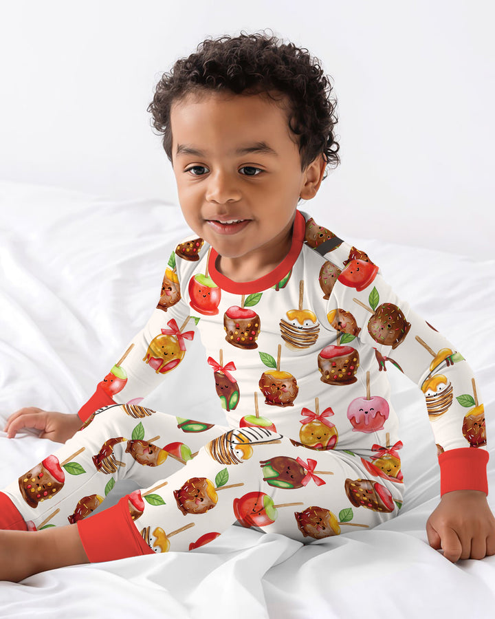 Zweiteiliges Langarm-Pyjama-Set mit Sommerfrüchten