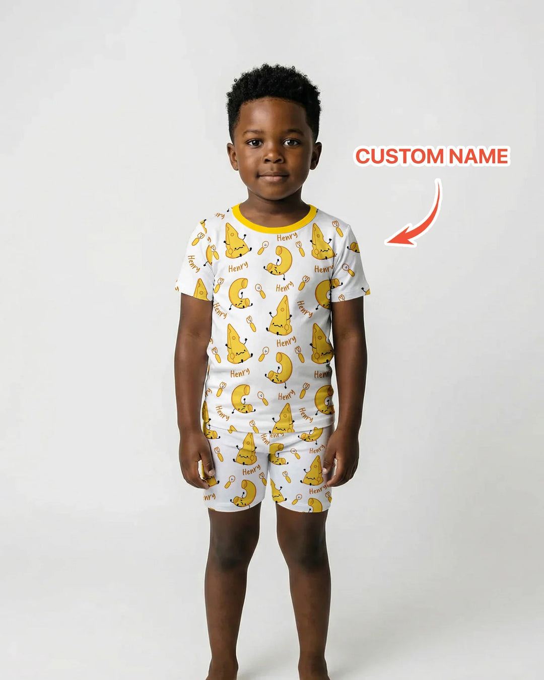 Zweiteiliges Pyjama-Set mit kurzen Ärmeln und Shorts im Sommer-Design