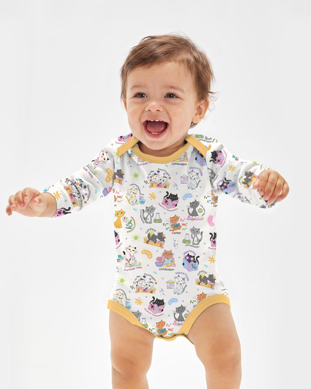 Gerippte Babykleidung mit individuellem Foto - Weich &amp; Skizzenhaft