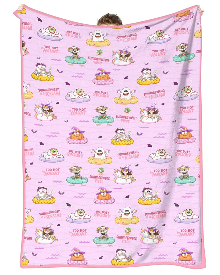 Summerween Cartoon Bamboo Blanket
