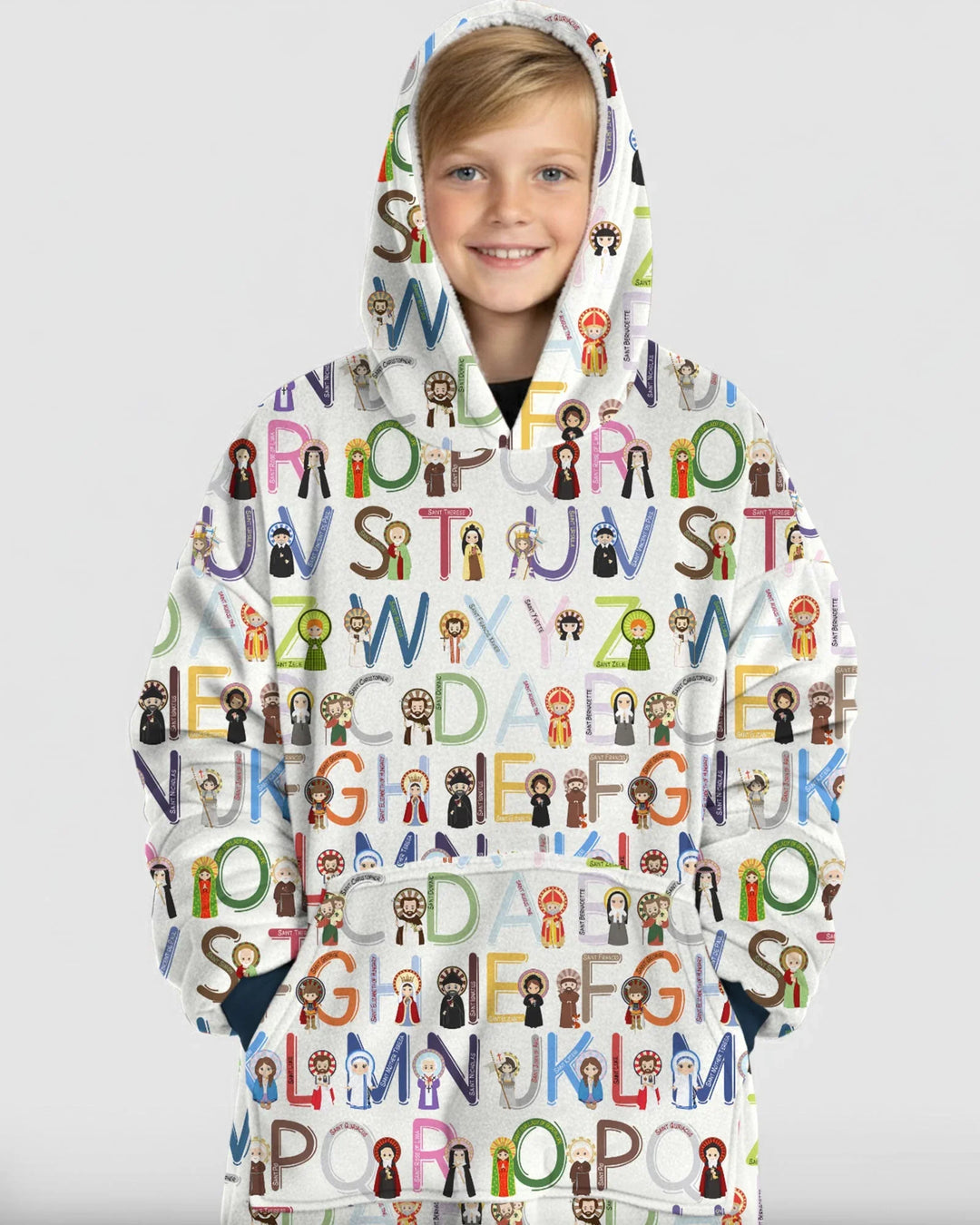 Saint ABCs Wearable Bamboo Blanket Hoodie