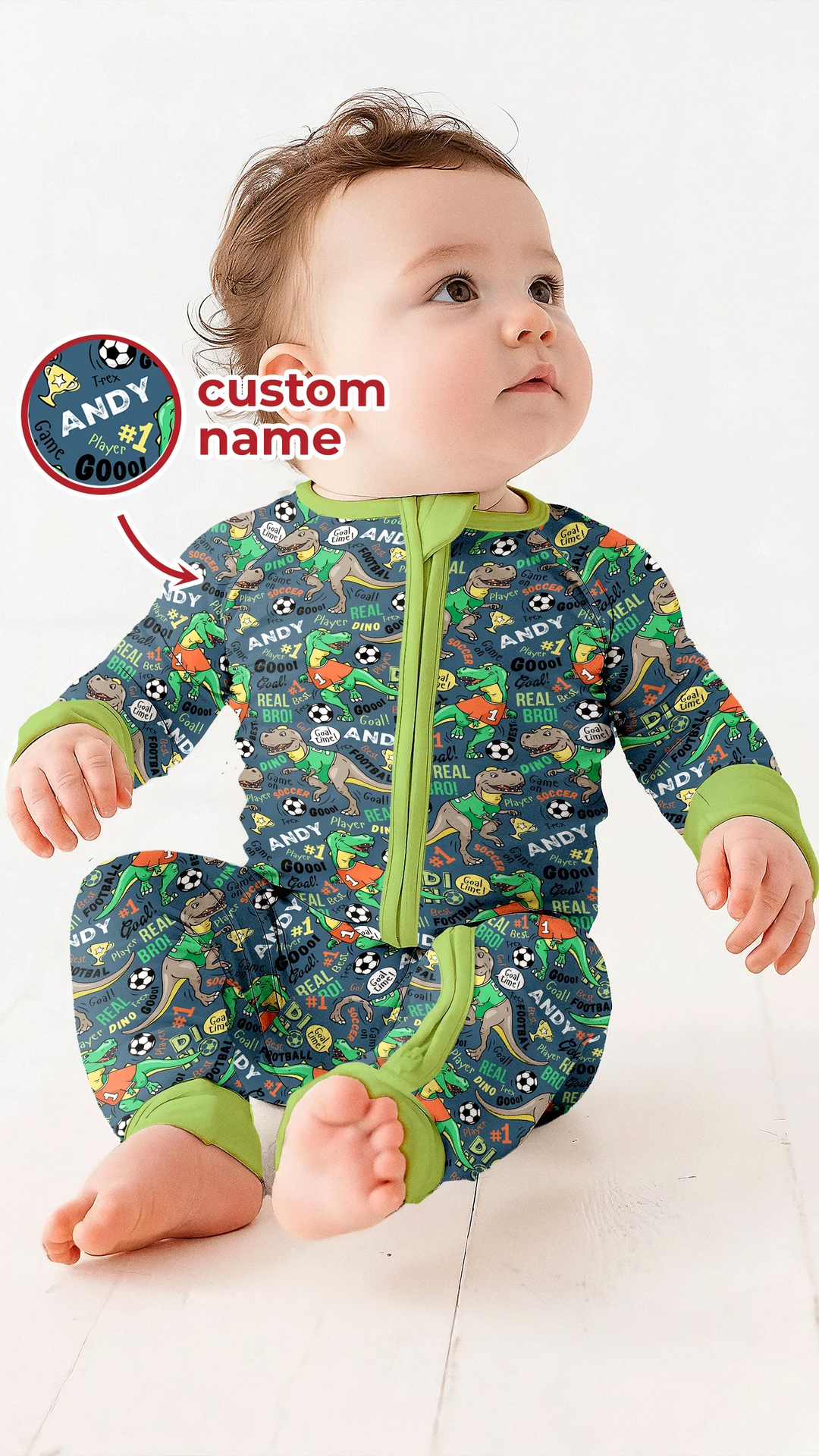 Gerippte Babykleidung mit individuellem Foto - Weich &amp; Skizzenhaft