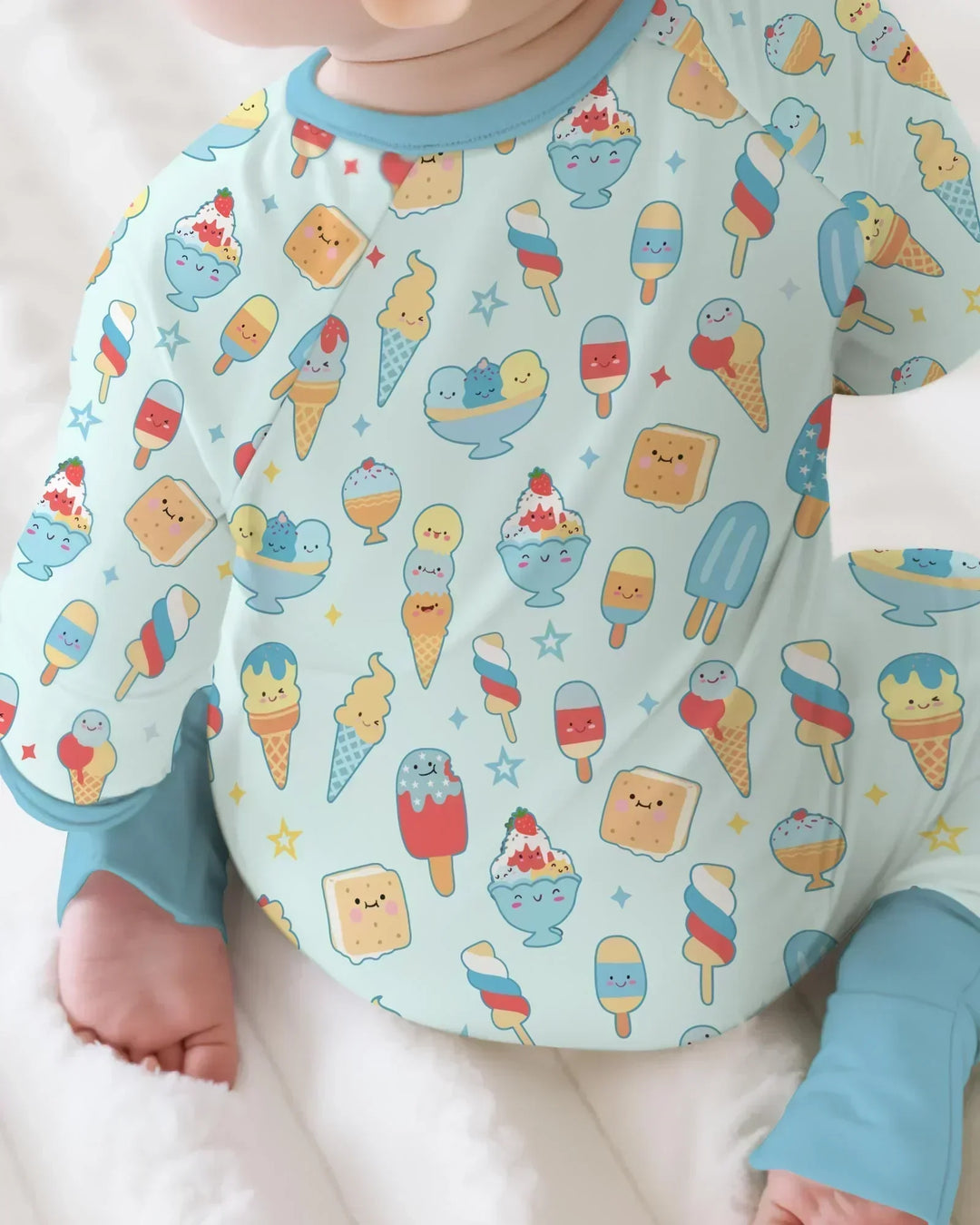 Gerippte Babykleidung mit individuellem Foto - Weich &amp; Skizzenhaft