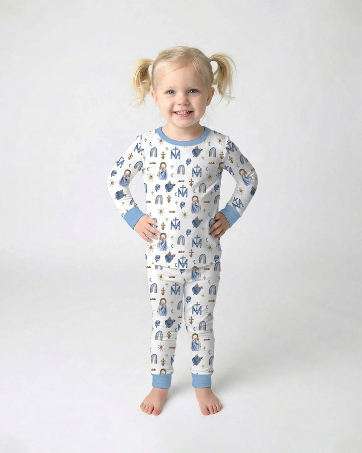 Little Ave Maria Bamboo Two Piece Long Sleeve Pajama Set