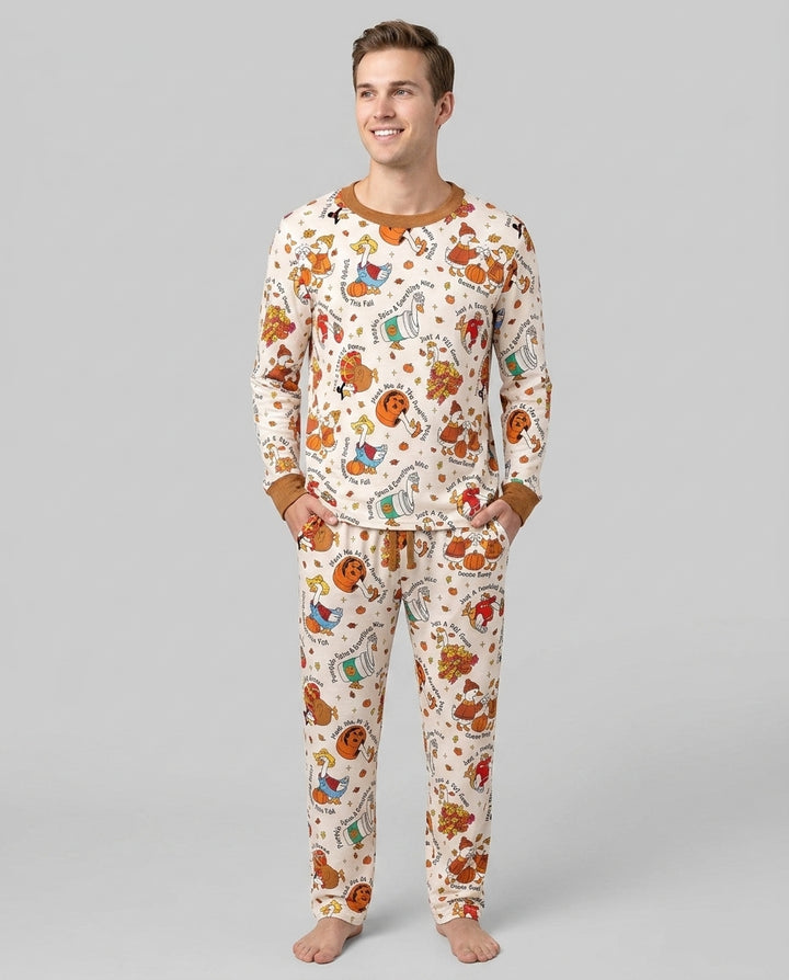 Just A Fall Goose Family Matching Bamboo Men's Pajama Set