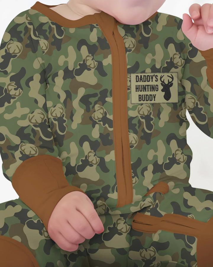 Embroidered Matching With Hunting Dad Bamboo Convertible Zippy