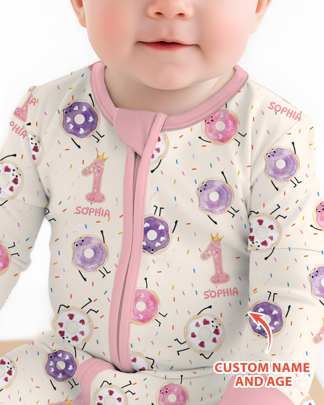 Custom Birthday Donut Bamboo Convertible Zippy