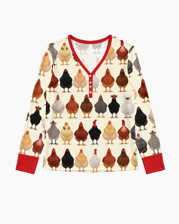 Cluckin' Cute Bamboo Women Pajama Set