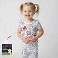 Zweiteiliges, kurzärmliges Pyjama-Set mit Marienkäfern