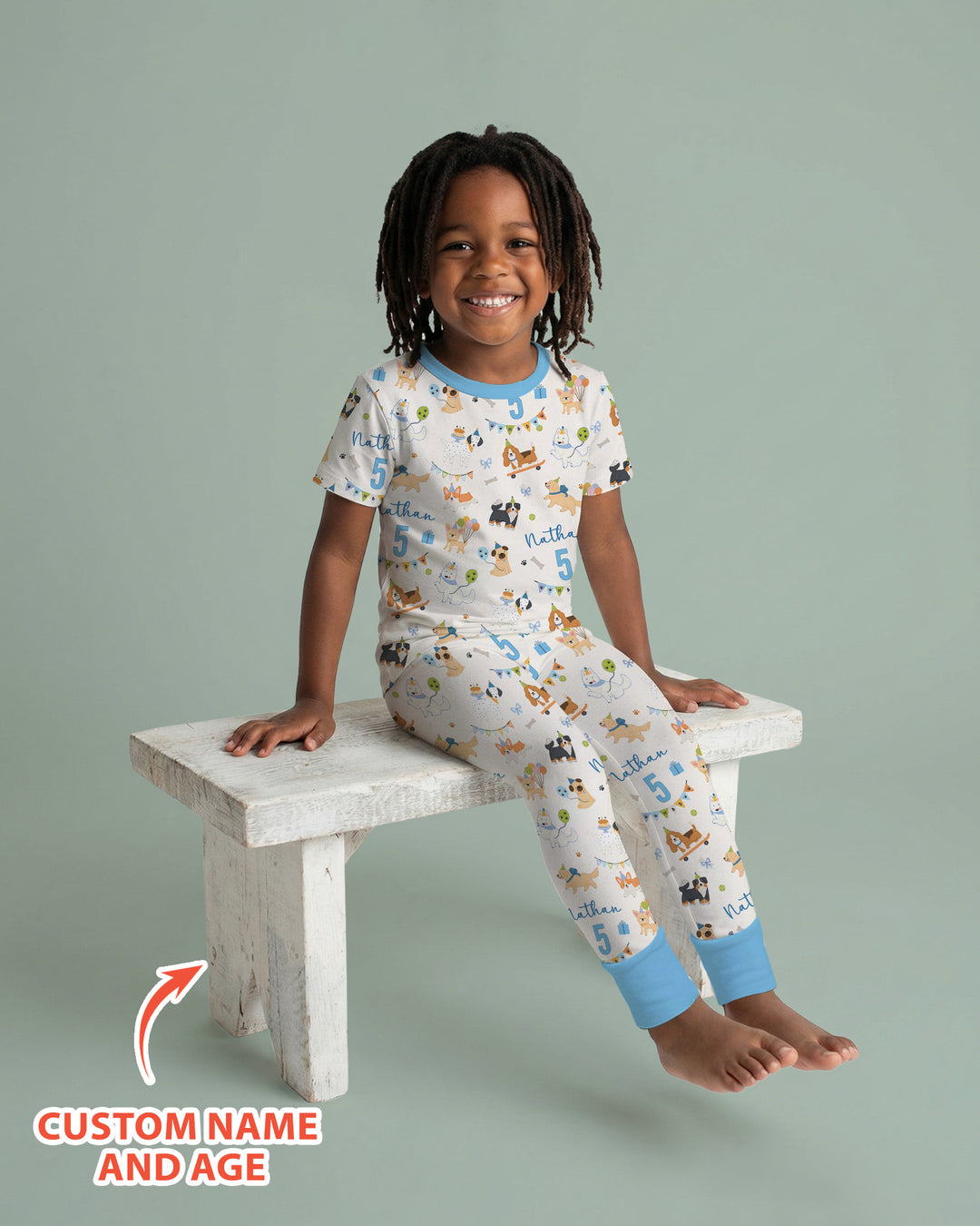 Zweiteiliges, kurzärmliges Pyjama-Set mit Marienkäfern