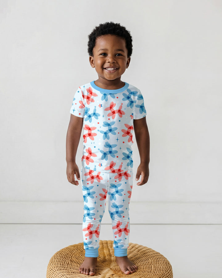 Zweiteiliges, kurzärmliges Pyjama-Set mit Marienkäfern