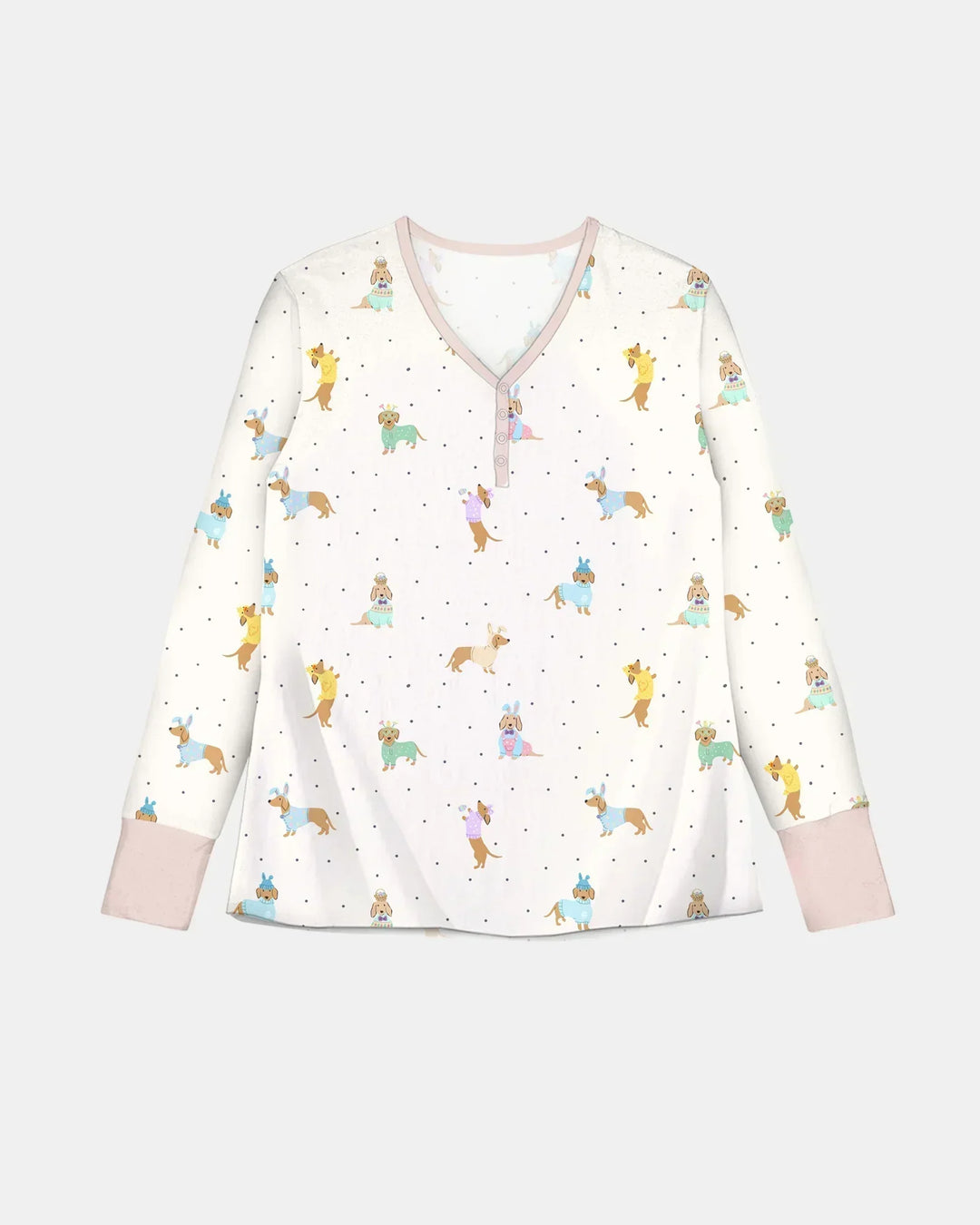 Oster-Dackel-Bambus-Damen-Pyjama-Set