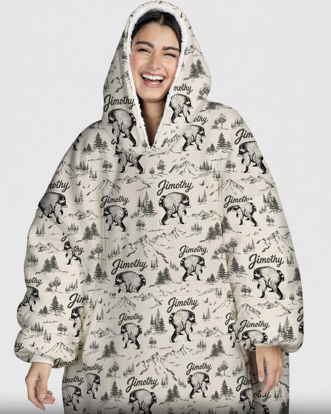 Benutzerdefinierter Bambus-Deckenhoodie (Vorlage)