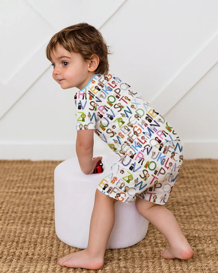 Saint ABCs Bamboo Two Piece Short Sleeve Shorts Pajama Set