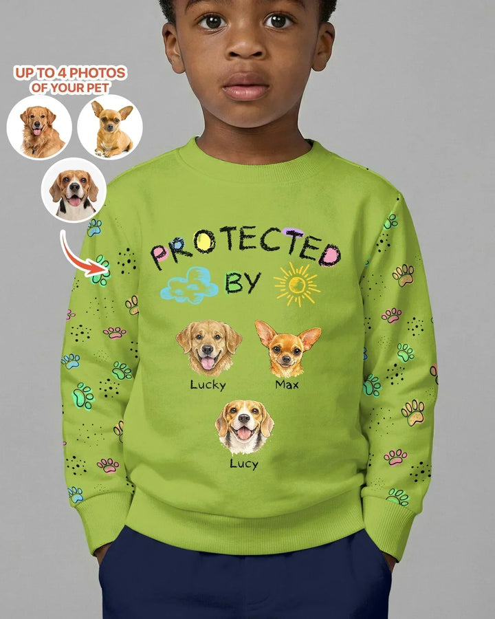 Personalisierbares Foto-Bambus-Rundhals-Sweatshirt „Protected By“