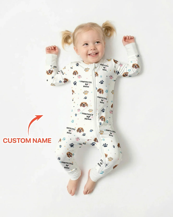 Gerippte Babykleidung mit individuellem Foto - Weich &amp; Skizzenhaft