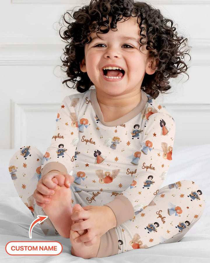 Zweiteiliges Langarm-Pyjama-Set mit Sommerfrüchten