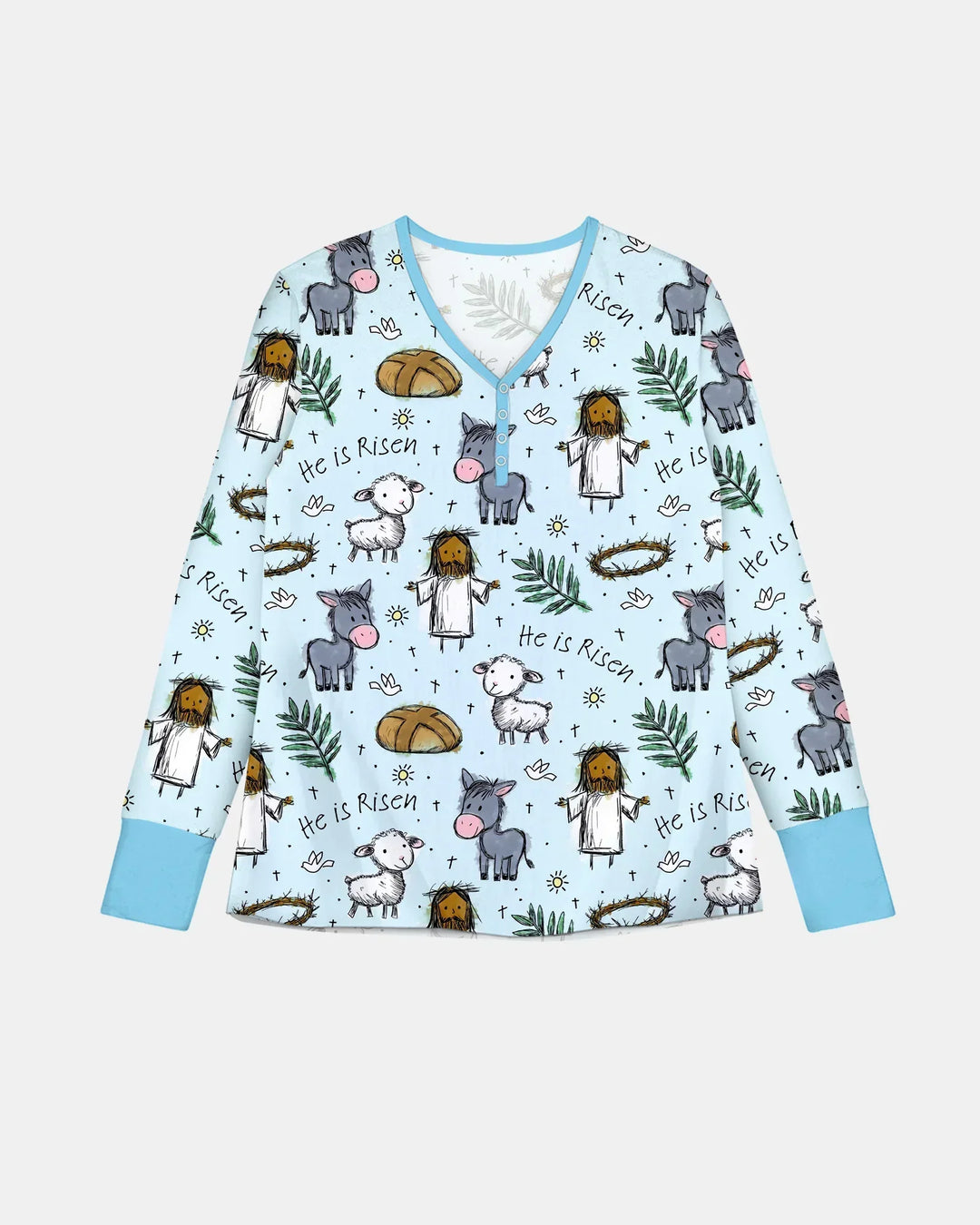 He Is Risen Easter Family Matching Bamboo Women Pajama Set