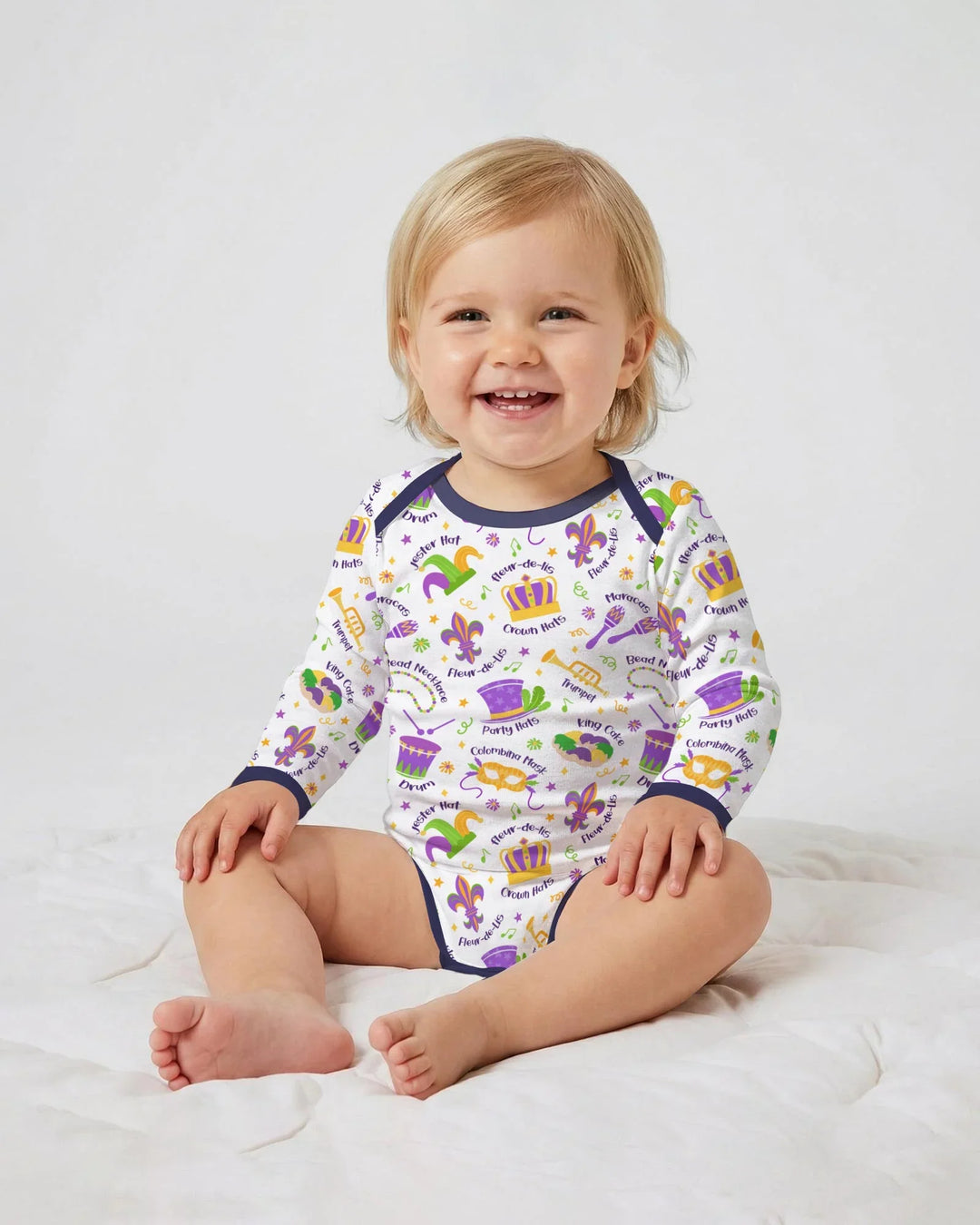 Gerippte Babykleidung mit individuellem Foto - Weich &amp; Skizzenhaft