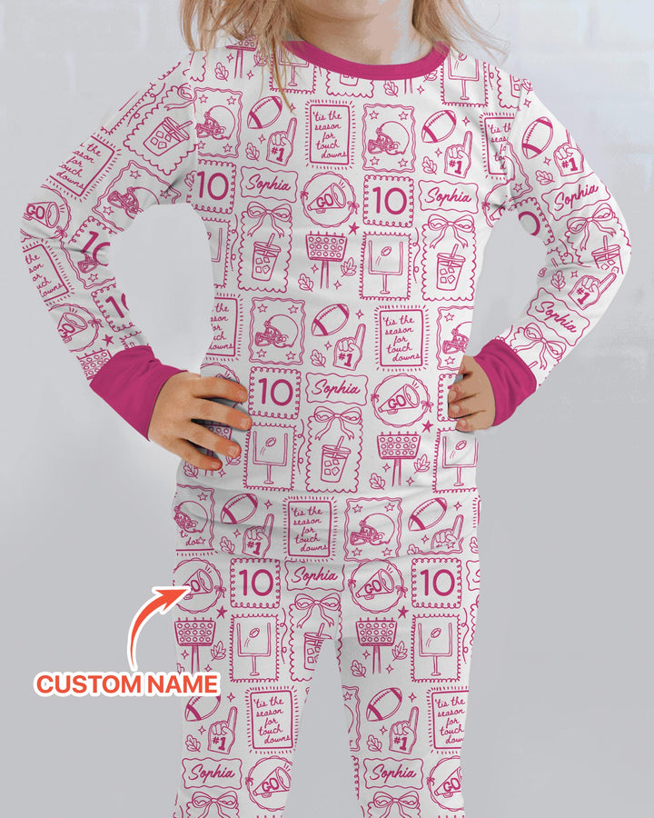 Custom Name Friday Night Lights Two Piece Long Sleeve Pajama Set