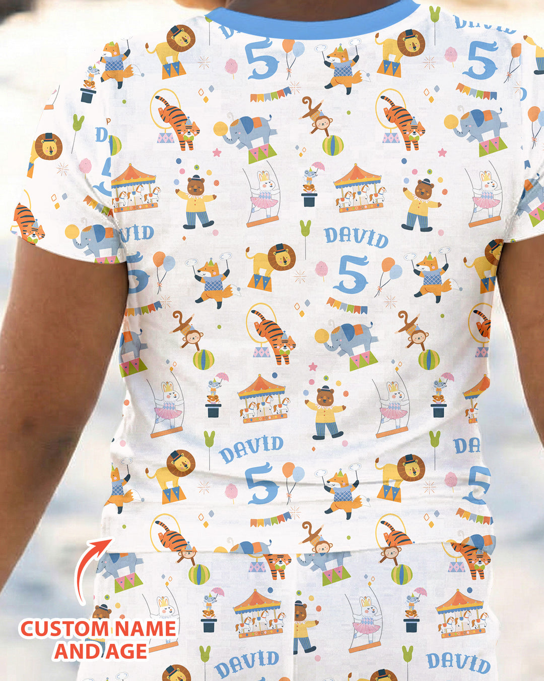 Zweiteiliges, kurzärmliges Pyjama-Set mit Marienkäfern