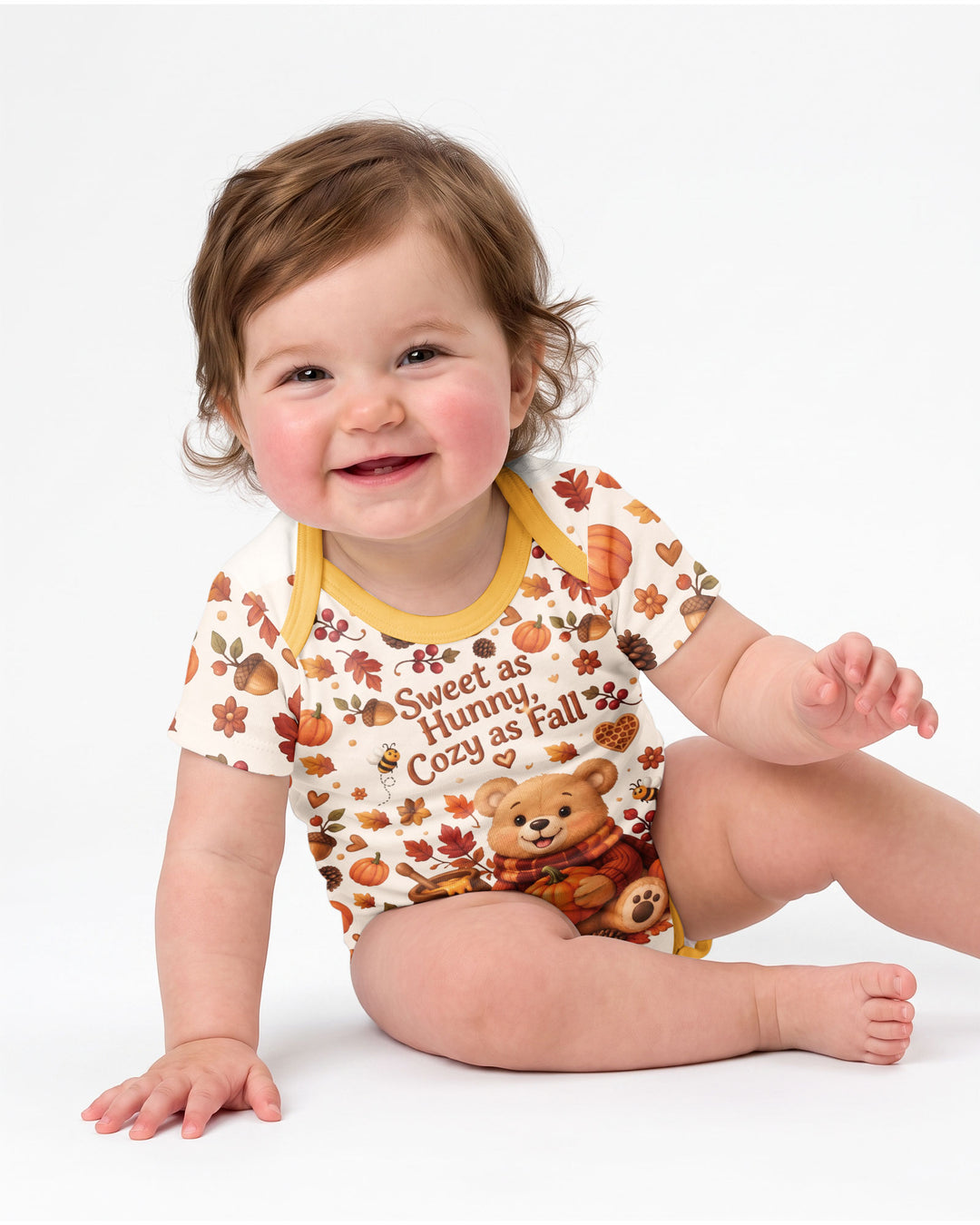 Cozy Hunny Bear Fall Bamboo Bodysuit