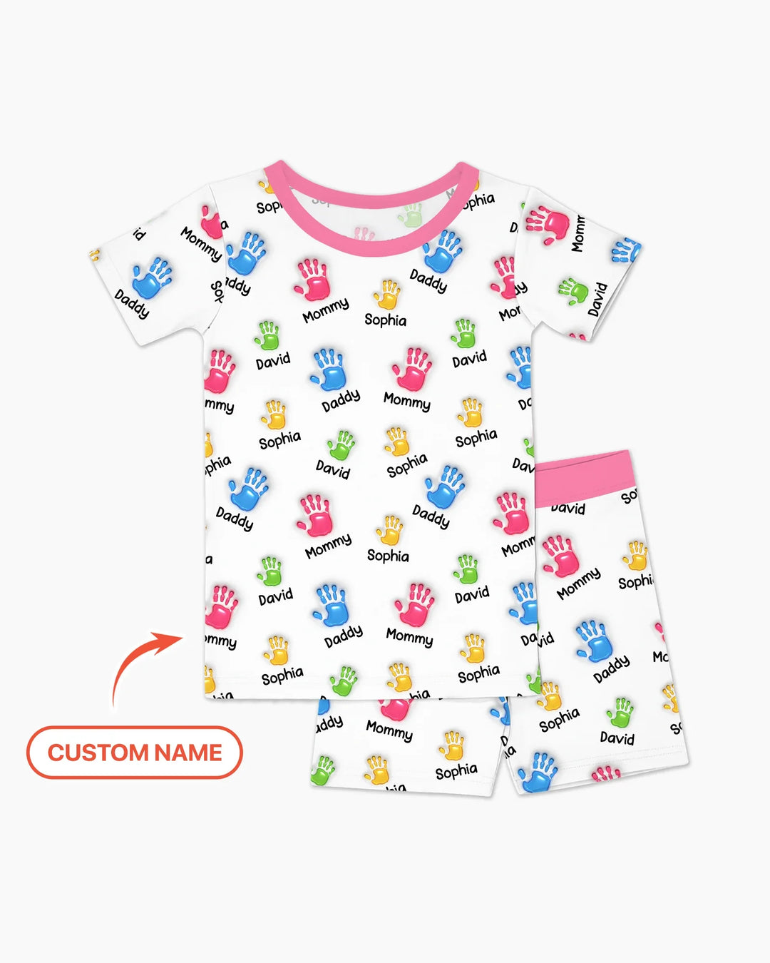 Zweiteiliges Pyjama-Set mit kurzen Ärmeln und Shorts im Sommer-Design