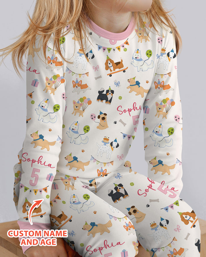 Zweiteiliges Langarm-Pyjama-Set mit Sommerfrüchten