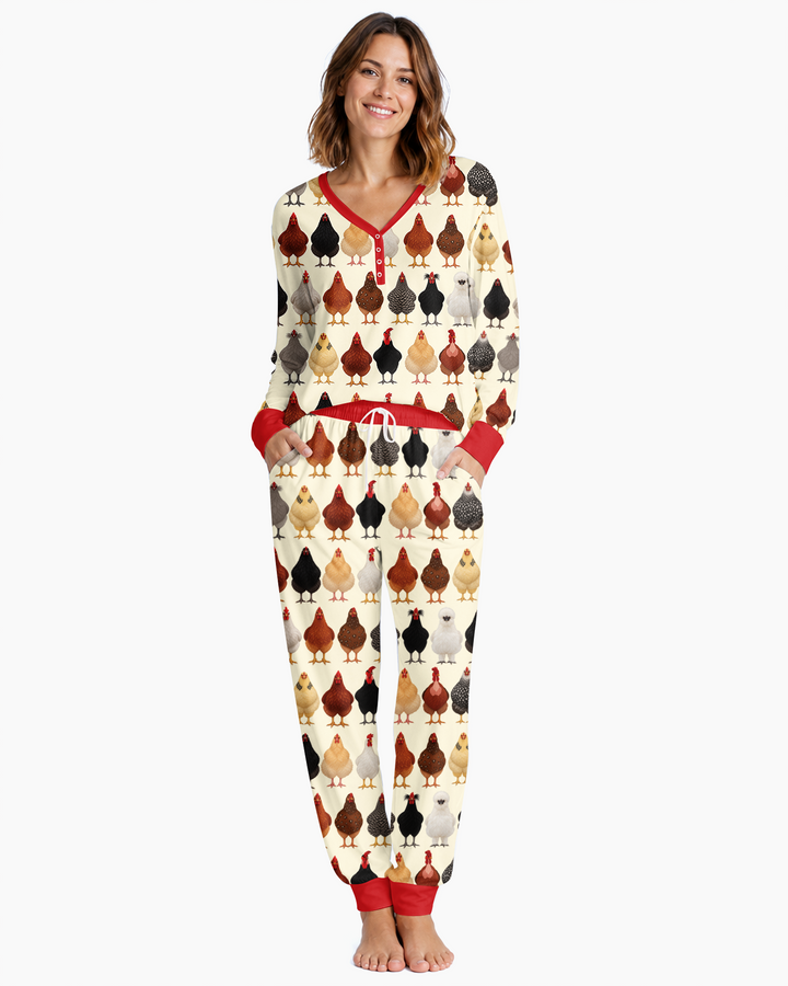 Cluckin' Cute Bamboo Women Pajama Set