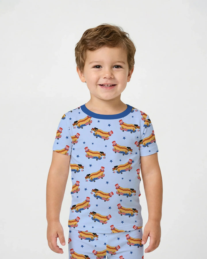 Zweiteiliges, kurzärmliges Pyjama-Set mit Marienkäfern