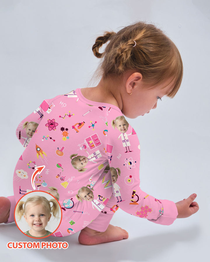 Gerippte Babykleidung mit individuellem Foto - Weich &amp; Skizzenhaft